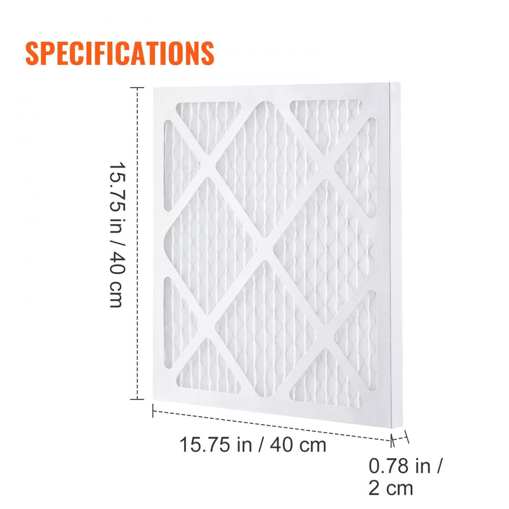 VEVOR Protective Pre Filters, 5 Pack, 15.75'' x 15.75'' Air Filter Replacement, High-efficient Stage 1 Filters Compatible w/ BlueDri & VEVOR Scrubber, Air Purifiers, Water Damage Restoration Equipment