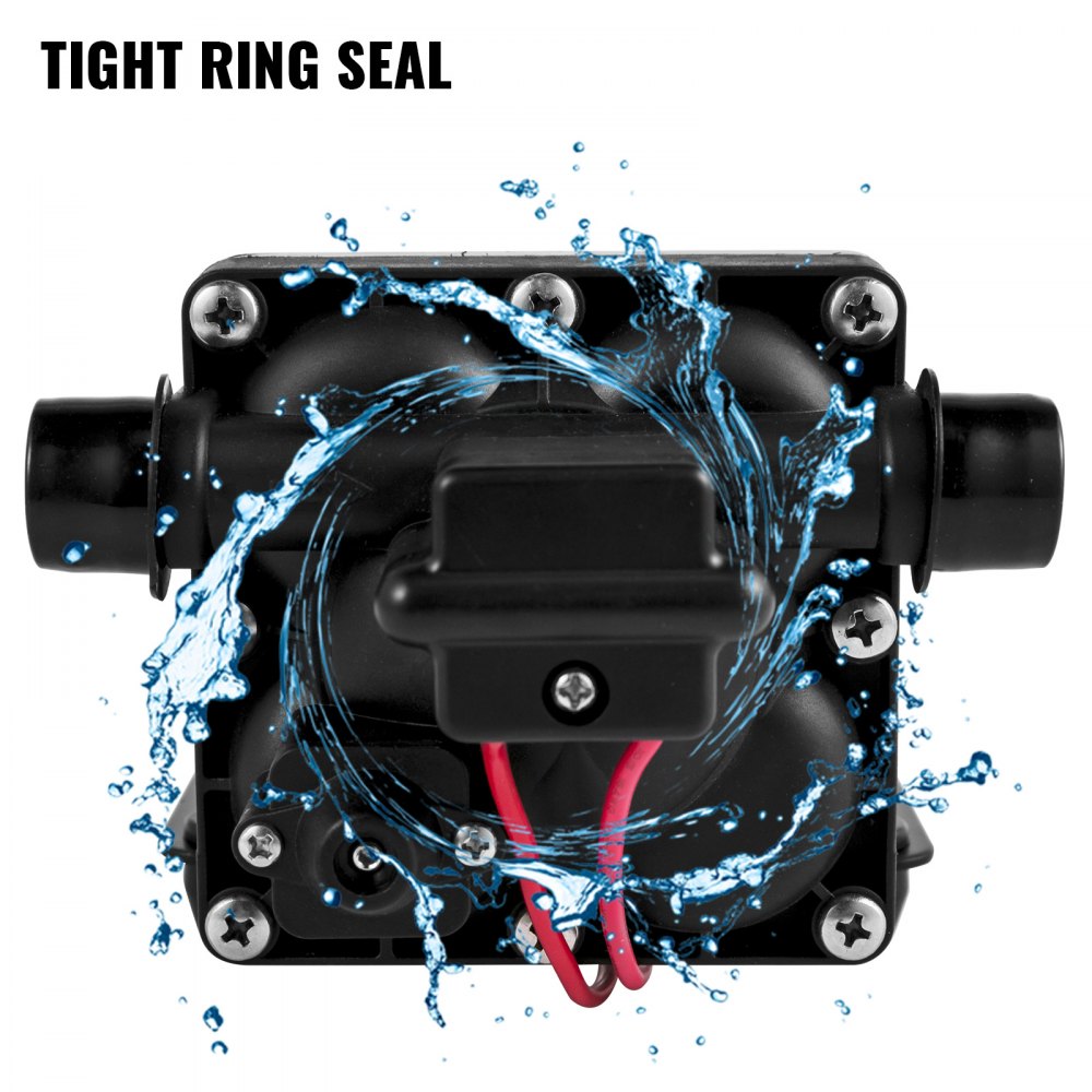 VEVOR Fresh Water Pump, 12 V Self Priming Sprayer Pump, 3 GPM RV Water Pump, with Pressure Switch 55 PSI Self Priming Water Pump, Detachable Strainer 12V Diaphragm Pump for RV Camper Marine Boat Lawn