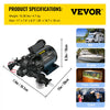 VEVOR Washdown Pump, 12V DC, 7 GPM 60 PSI, Max. 10 FT Lift Self Priming Water Pump, with EPDM Valve, Universal Salt Water Strainer & Female/Male Thread, for RV, Marine Deck, Yacht
