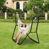 VEVOR Universal 2 Person Hammock Stand, Adjustable Heavy Duty 450 lbs Capacity Hammock Stand Fits 6.9-12.8 ft Hammocks for Outdoor and Indoor Portable Hammock Stand with Chain, Hook, and Carrying Bag