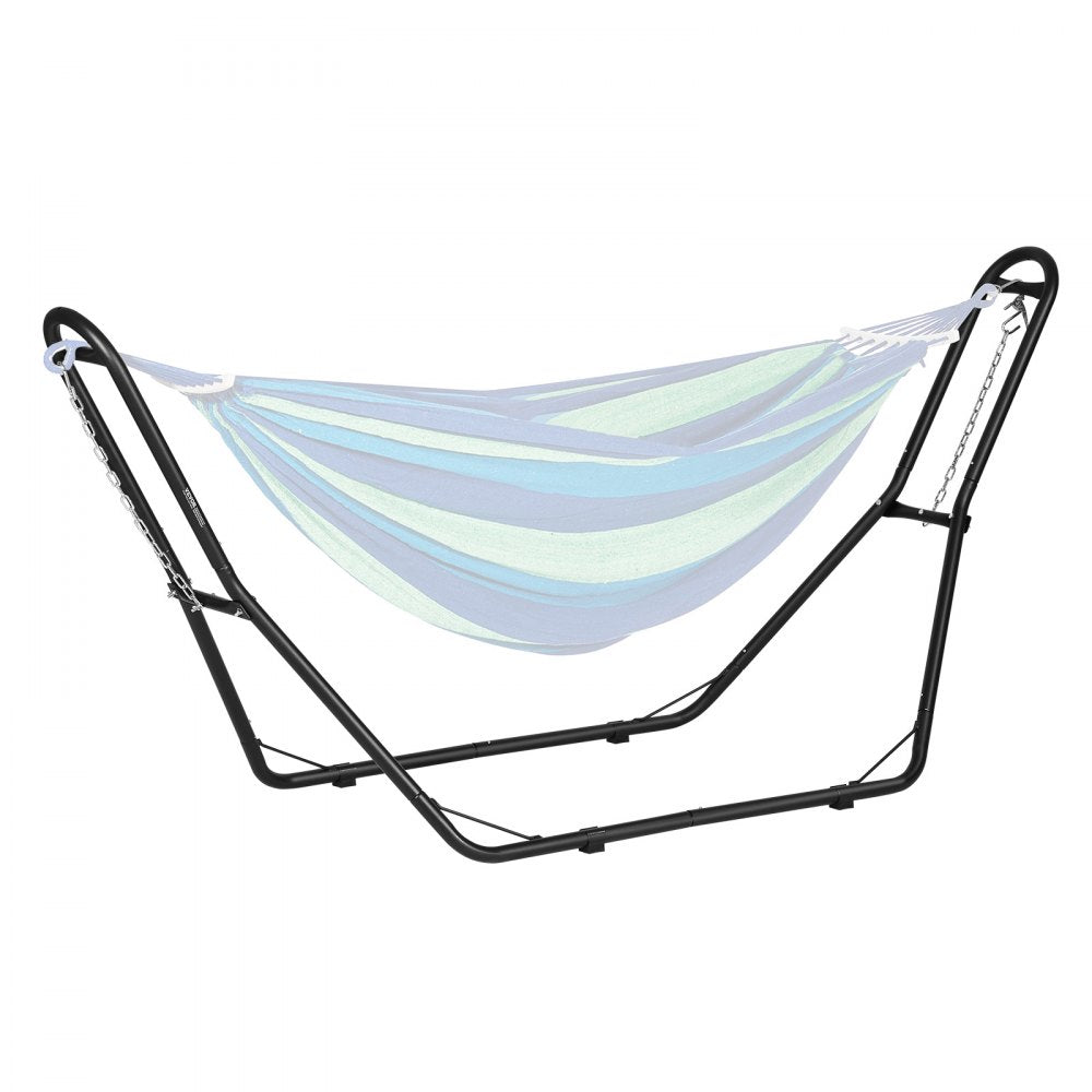 VEVOR Universal 2 Person Hammock Stand, Adjustable Heavy Duty 450 lbs Capacity Hammock Stand Fits 6.9-12.8 ft Hammocks for Outdoor and Indoor Portable Hammock Stand with Chain, Hook, and Carrying Bag