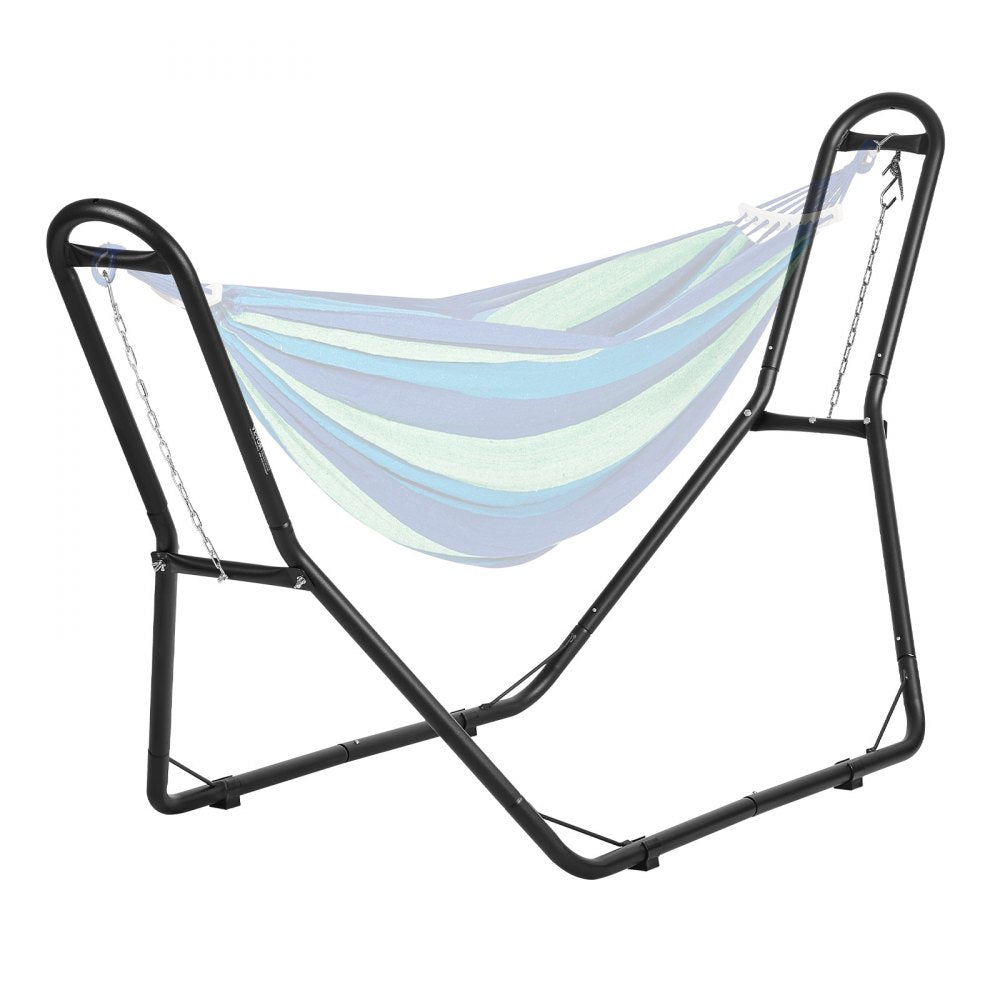 VEVOR Universal 2 Person Hammock Stand, Adjustable Heavy Duty 450 lbs Capacity Hammock Stand Fits 6.9-12.8 ft Hammocks for Outdoor and Indoor Portable Hammock Stand with Chain, Hook, and Carrying Bag