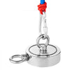 VEVOR Magnet Fishing Kit, 1000 LBS/454 Kg Double-Sided Pulling Force Strong Magnet Fishing Kit, Rare Earth Neodymium Magnetic Fishing Kit Includes Grappling Hook, Heavy Duty Rope, Gloves and Eyebolt