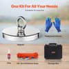 VEVOR Magnet Fishing Kit, 2000 LBS/907 Kg Single-Sided Pulling Force Magnet Fishing Kit, Rare Earth Neodymium Magnetic Fishing Kit Includes Grappling Hook, Heavy Duty Rope, Gloves, Eyebolt, Carry Case