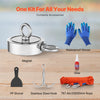 VEVOR Magnet Fishing Kit, 1700 LBS/771 Kg Double-Sided Pulling Force Strong Magnet Fishing Kit, Rare Earth Neodymium Magnetic Fishing Kit Includes Grappling Hook, Heavy Duty Rope, Gloves and Eyebolt