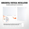 VEVOR Magnetic Glass Whiteboard, Dry Erase Board 36"x24", Wall-Mounted Large White Glassboard Frameless, with Marker Tray, an Eraser and 2 Markers, White