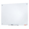 VEVOR Magnetic Glass Whiteboard, Dry Erase Board 36"x24", Wall-Mounted Large White Glassboard Frameless, with Marker Tray, an Eraser and 2 Markers, White