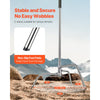 VEVOR C Stand with Boom Arm, Max Height 10.83 ft/330 cm, Stainless Steel Heavy Duty Photography Light Stand with 4.8-9.8 ft Adjustable Height, 2 Grip Head for Studio Monolight, Softbox, Reflector
