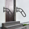 VEVOR Handrails for Outdoor Steps, 29" Length Wall Mount Safety Railings for 1-3 Steps, U-Shaped Handrail with Matte Black Finished, Stair Handrails for Kids, Elderly, Pregnant Women, Disabled 2 PCS