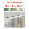 VEVOR Magnetic Window Screen,  58.27 x 39.17 inch PVC and Fiberglass Mesh, White Frames with Black Magnetic Strip and Wind Clips, No Drilling Easy Installation, Magnetic Screen for House Window