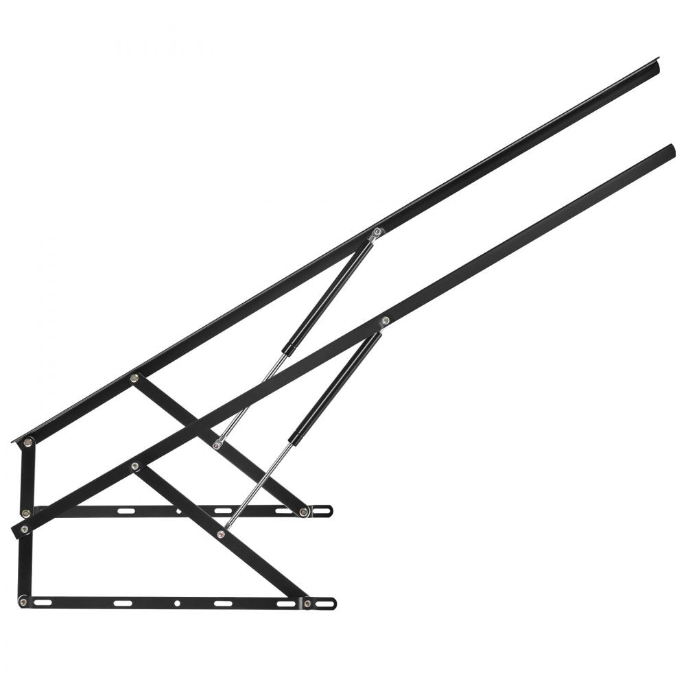 VEVOR Bed Lift, 59x79 in Compatible Extra-large Size 309 lbs Load Bearing, DIY Wall Bed Mechanical Hardware Kit Vertical Deluxe, Pneumatic Lever Heavy Duty Support, Folding for Guestroom