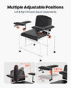 VEVOR Phlebotomy Chair 750LBS Capacity Blood Draw Medical Chair, Comfortable Blood Drawing Chairs with Adjustable Armrests, Soft Padded Seat, Easy-to-Clean PVC Leather for Hospitals Clinics