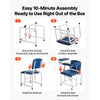 VEVOR Phlebotomy Chair 500LBS Blood Draw Medical Chair with Drawer, Comfortable Blood Drawing Chairs with Adjustable Armrests, Soft Padded Seat, Easy-to-Clean PVC Leather for Hospitals Clinics