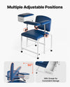 VEVOR Phlebotomy Chair 500LBS Blood Draw Medical Chair with Drawer, Comfortable Blood Drawing Chairs with Adjustable Armrests, Soft Padded Seat, Easy-to-Clean PVC Leather for Hospitals Clinics