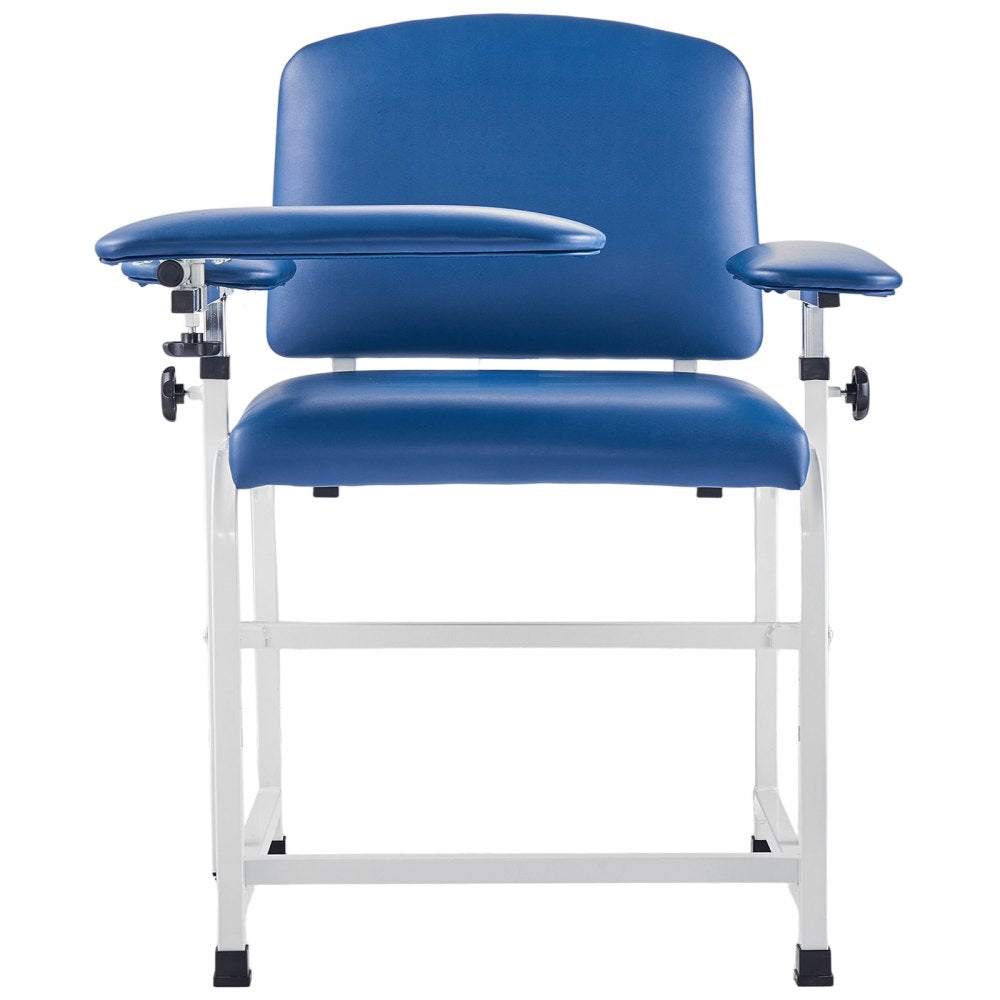 VEVOR Phlebotomy Chair, Blood Draw Chair with Adjustable Armrests and Flip Arm, 400LBS Loading Blood Drawing Medical Chair with Soft Padded Seat, Easy-to-Clean PVC Leather for Hospitals, Labs, Clinics