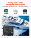 VEVOR Marine Battery Charger, 3-Bank, 10A 12V Onboard Boat Charger, IP68 Waterproof Smart On-Board Battery Charger, for Lithium-Ion (LiFePO4), NCM, Lead-Acid Batteries, Large Boat, Yacht, RV, Trailer