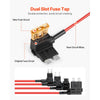 VEVOR Fuse Tap, 24 Packs, 4 Types 12V Car Add-a-Circuit Fuse Tap Adapter, Standard Mini Micro2 and Low Profile Mini Blade Fuses Holder, ATO ATC ATM Fuses Adapter Jumper for Cars Trucks Boats