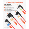 VEVOR Fuse Tap, 24 Packs, 4 Types 12V Car Add-a-Circuit Fuse Tap Adapter, Standard Mini Micro2 and Low Profile Mini Blade Fuses Holder, ATO ATC ATM Fuses Adapter Jumper for Cars Trucks Boats