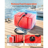 VEVOR Marine Fuel Tank, 12 Gallon Boat Gas Tank Portable Outboard Gas Can, for Outboard Engine Boats, Yacht, Fishing Boat, Deck Boat, Gas Container, Fuel Gauge, Hose & Primer Bulb, Premium HDPE, Red