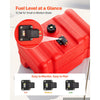 VEVOR Marine Fuel Tank, 12 Gallon Boat Gas Tank Portable Outboard Gas Can, for Outboard Engine Boats, Yacht, Fishing Boat, Deck Boat, Gas Container, Fuel Gauge, Hose & Primer Bulb, Premium HDPE, Red