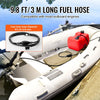 VEVOR Boat Fuel Tank, 3.17-Gallon/12-L Marine Outboard Transfer Tank, Transfer Tank with 9.8ft Hose, Gauge for Outboard Engine, Yacht, Fishing Boat, Deck, Red