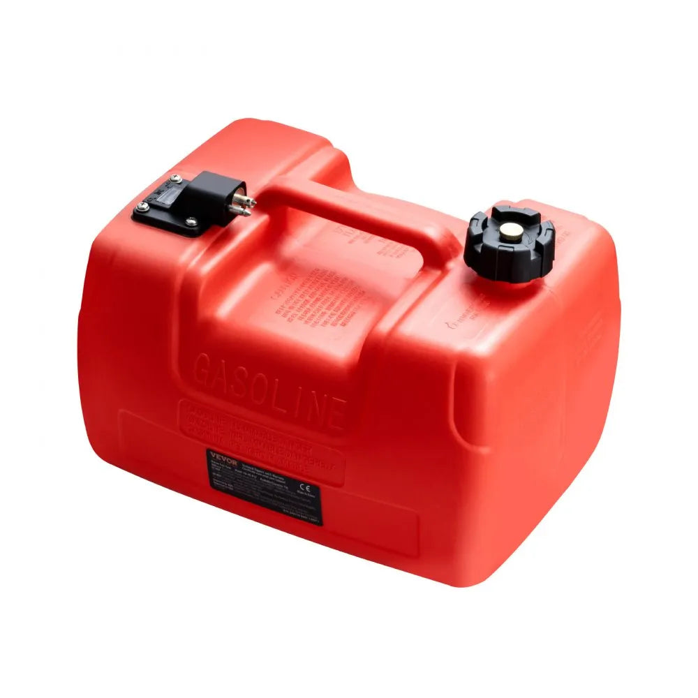 VEVOR Boat Fuel Tank, 3.17-Gallon/12-L Marine Outboard Transfer Tank, Transfer Tank with 9.8ft Hose, Gauge for Outboard Engine, Yacht, Fishing Boat, Deck, Red