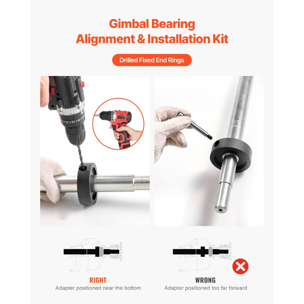 VEVOR Mercruiser Alignment Tool & Gimbal Bearing Puller Set, Compatible with Mercruisers, OMC, Volvo Cobra Bell Housings, Engine Alignment Bearing Puller Seal Bellow Expander Tools Puller Installer