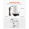 VEVOR Livewell Pump for Boat, 12V 1600 GPH Straight Livewell Aerator Pump with Dual Inlet, ABA Housing & Detachable Motor Cartridge, Corrosion-Resistant Livewell/Baitwell Pump for Freshwater Saltwater
