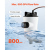 VEVOR Livewell Pump for Boat, 12V 800 GPH Livewell Aerator Pump with Detachable Motor, 90-Degree Baitwell Pumps for Boats, Corrosion-Resistant Submersible Aerator Pump, for Freshwater and Saltwater
