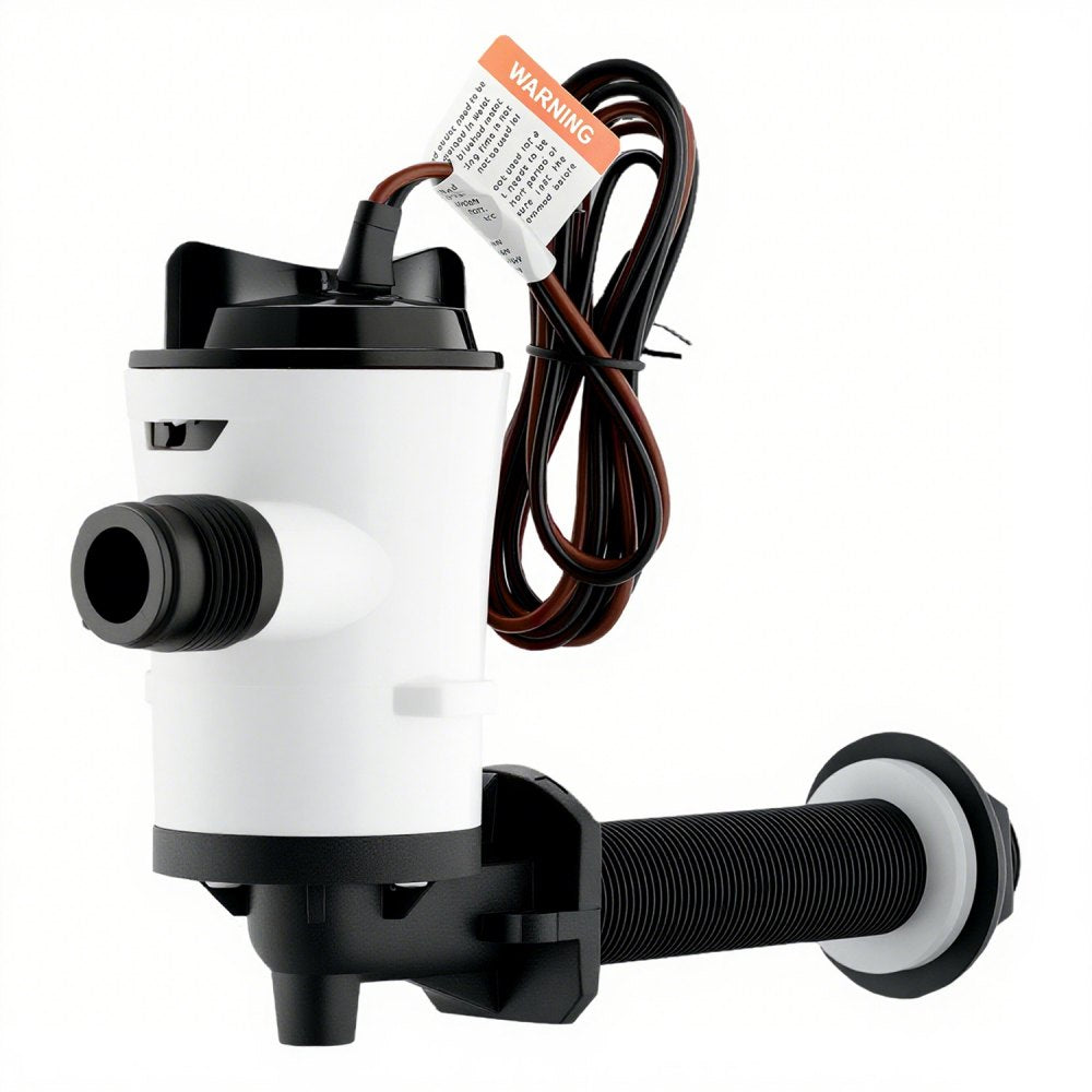 VEVOR Livewell Pump for Boat, 12V 800 GPH Livewell Aerator Pump with Detachable Motor, 90-Degree Baitwell Pumps for Boats, Corrosion-Resistant Submersible Aerator Pump, for Freshwater and Saltwater