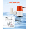 VEVOR Livewell Pump for Boat, 12V 800 GPH Straight Livewell Aerator Pump with Dual Inlet, ABA Housing & Detachable Motor Cartridge, Corrosion-Resistant Livewell/Baitwell Pump for Freshwater Saltwater