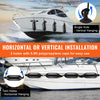 VEVOR Boat Fenders, 5.5" x 20" Boat Bumpers for Docking, Inflatable Ribbed Fender with Center Holes, Marine Boat Dock Fender Bumper with Air Pump, 4 Needles and 4 Ropes and Storage Bag, Black