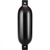 VEVOR Boat Fenders, 5.5" x 20" Boat Bumpers for Docking, Inflatable Ribbed Fender with Center Holes, Marine Boat Dock Fender Bumper with Air Pump, 4 Needles and 4 Ropes and Storage Bag, Black