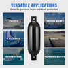 VEVOR Boat Fenders, 8.5" x 26" Boat Bumpers for Docking, Inflatable Ribbed Fender with Center Holes, Marine Boat Dock Fender Bumper with Air Pump, 4 Needles and 4 Ropes and Storage Bag, Black