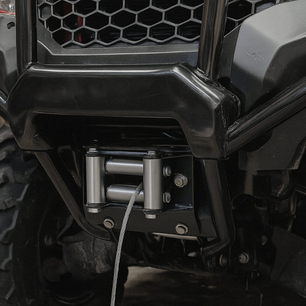 VEVOR Winch Mount, Winch Capacity of 2000-3600 lbs, Trailer Hitch Winch Mount for Select Honda Foreman and Rancher Rubicon Models (2014-2021), 2 Mounting Hole Design, Powder Coated Steel, Black