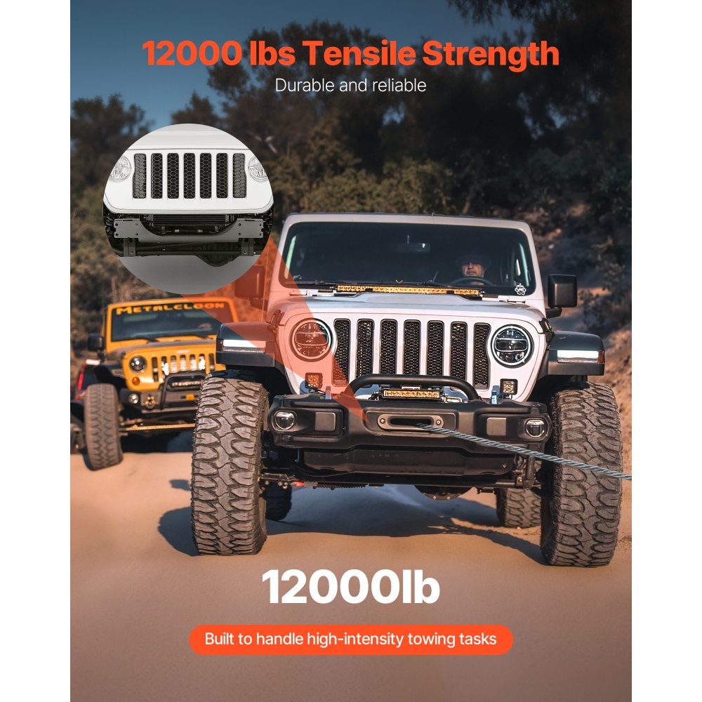 VEVOR Winch Mount, Winch Capacity of 12000 lbs / 5443 kg, Trailer Hitch Winch Mount for Select Jeep Wrangler JL/JLU & Gladiator JT Model (2018-2023), 2 Mounting Hole Design, Powder Coated Steel, Black