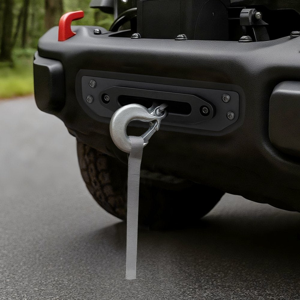 VEVOR Winch Mount, Winch Capacity of 12000 lbs / 5443 kg, Trailer Hitch Winch Mount for Select Jeep Wrangler JL/JLU & Gladiator JT Model (2018-2023), 2 Mounting Hole Design, Powder Coated Steel, Black