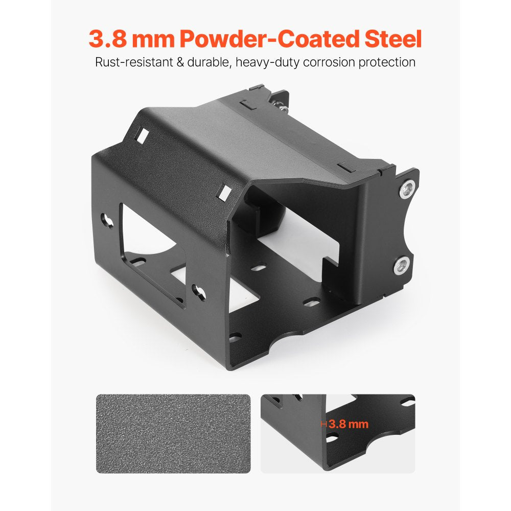VEVOR Winch Mount, Winch Capacity of 2000-3600 lbs, Trailer Hitch Winch Mount for Select Polaris Sportsman Models (2009 and Newer), 2 Mounting Hole Design, Powder Coated Steel, Fit for Desert Rescue