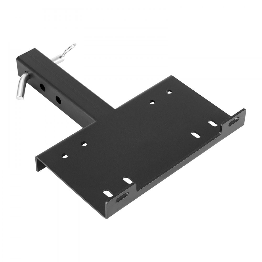 VEVOR Winch Mount, 15000 lbs / 6803 kg Load Capacity, Trailer Hitch Winch Mount with 50.8 mm Receiver, 2 Mounting Hole Design, Powder Coated Steel, Suitable for ATV UTV Pickup Truck, Black