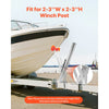 VEVOR Boat Trailer Winch Stand, 2 to 3-inch Winch Posts, Boat Trailer Winch Seat with TPU Orange Roller & U-Bolts, Suitable for Jet Ski, Sailboat, Fishing Boat, Speedboat (Galvanized), Silver