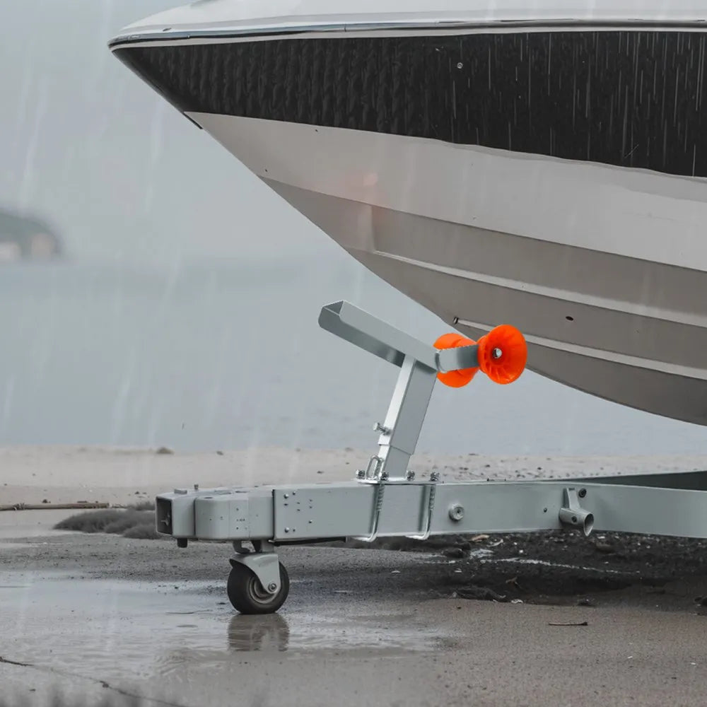 VEVOR Boat Trailer Winch Stand with Roller, Adjustable Height 14.3-21.6 Inches, Boat Winch Mount with U-Bolts for 2-3 Inches W x 3-4 Inches H Trailer Tongue, Fit for Jet Ski, Sailboat, Speedboat