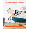 VEVOR Boat Trailer Winch Stand with Roller, 1200 lbs Winch & 2 in x 25 ft Winch Strap, Boat Winch Mount with U-Bolt for 2-3 Inches W x 3-4 Inches H Trailer Tongue, Fit for Jet Ski, Sailboat, Speedboat