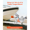 VEVOR Boat Trailer Winch Stand with Roller, 1200 lbs Winch & 2 in x 25 ft Winch Strap, Boat Winch Mount with U-Bolt for 2-3 Inches W x 3-4 Inches H Trailer Tongue, Fit for Jet Ski, Sailboat, Speedboat