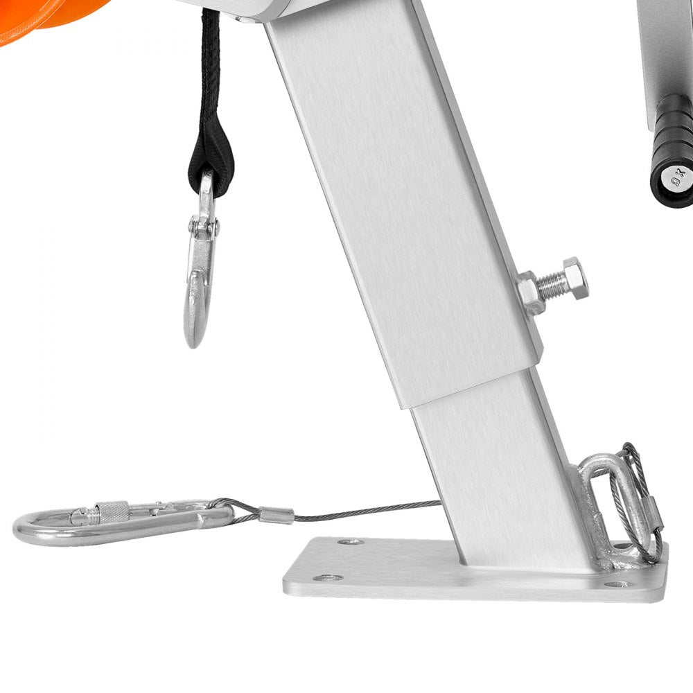 VEVOR Boat Trailer Winch Stand with Roller, 1200 lbs Winch & 2 in x 25 ft Winch Strap, Boat Winch Mount with U-Bolt for 2-3 Inches W x 3-4 Inches H Trailer Tongue, Fit for Jet Ski, Sailboat, Speedboat