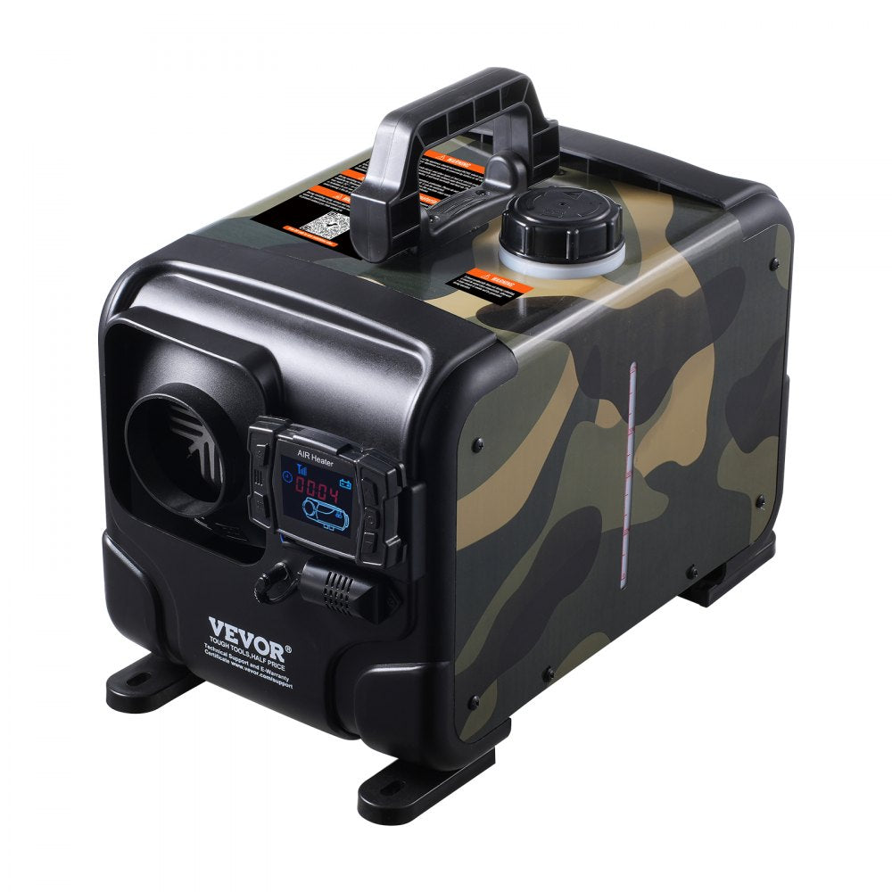 VEVOR 8KW Diesel Heater, 12V/24V All in One Diesel Air Heater, Bluetooth APP Control, Remote Control and Display Screen, CO Alarm, Fast Heating Horizontal Portable Diesel Heater for Vehicles, Garage
