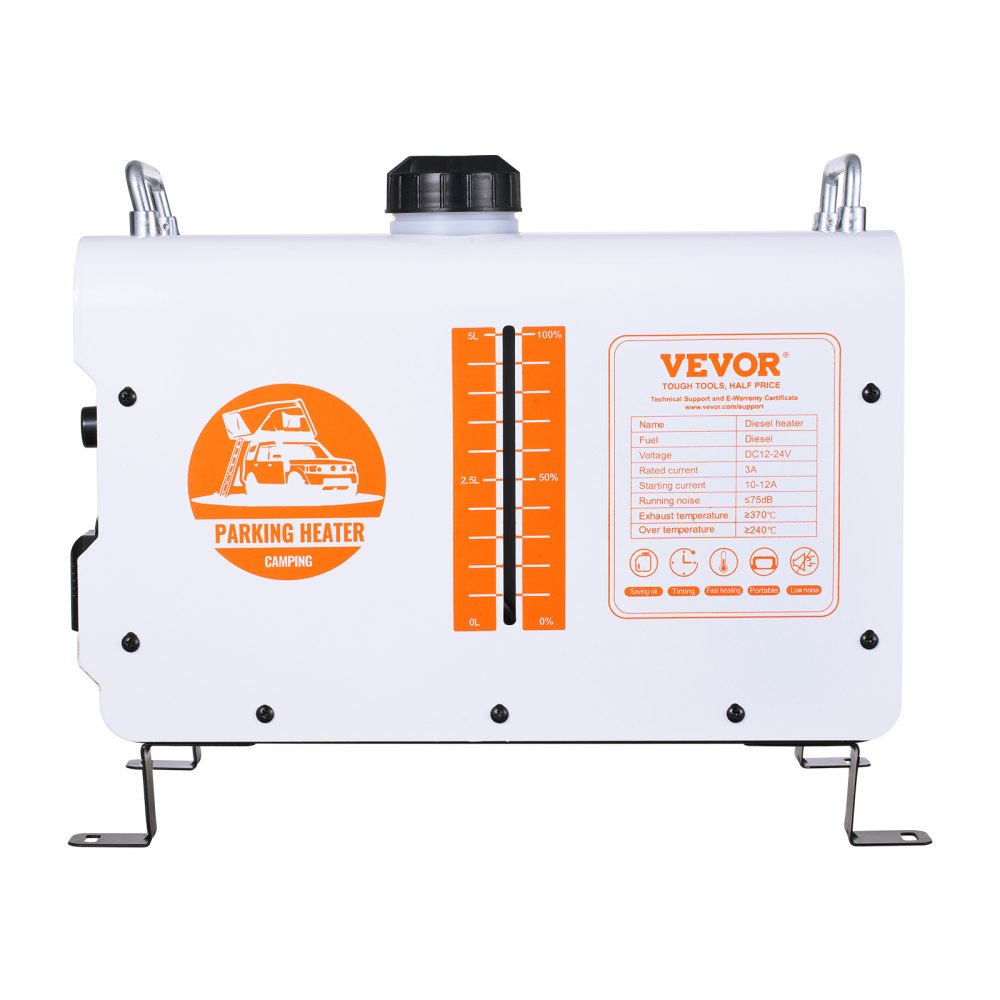 VEVOR 8KW Diesel Heater, 12V/24V All in One Diesel Air Heater, with Bluetooth APP Control, Remote Control and Display Screen, CO Alarm, Fast Heating Portable Diesel Heater for Vehicles and Outdoors