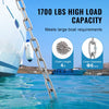 VEVOR Boat Anchor Chain, 1/4" x 4', 1700 lbs. WLL/4800 lbs. BS, 316 Stainless Steel Marine Grade Anchor Lead Chain with Dual Lock Ring Shackles for Boats, Deck, Fishing, Works with Different Anchors