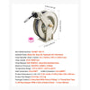 VEVOR Oil Hose Reel, 1/2 inch x 33 ft Retractable, Spring Driven Auto Swivel Rewind, Max 3625 PSI, Heavy-Duty Carbon Steel Construction with Steel Wire Braided Hose, for Engine / Gear / Hydraulic Oil