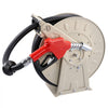 VEVOR Fuel Hose Reel, 1 inch x 33 ft Retractable, Spring Driven Auto Swivel Rewind, 300 PSI, Heavy-Duty Carbon Steel Construction with Industrial Grade Rubber Hose, for Diesel Fuel, Kerosene