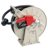 VEVOR Fuel Hose Reel, 3/4 inch x 33 ft Retractable, Spring Driven Auto Swivel Rewind, 300 PSI, Heavy-Duty Carbon Steel Construction with Industrial Grade Rubber Hose, for Diesel Fuel, Kerosene